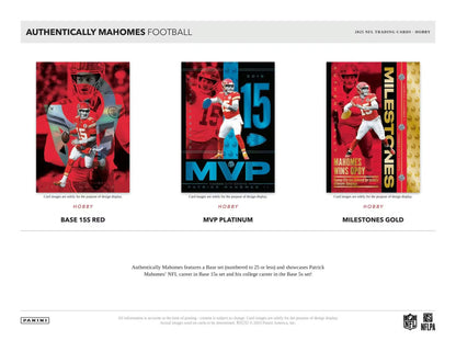 2025 Panini Authentically Mahomes Football Hobby Case Box | Columbia Sports Cards - Columbia Hobby - Sports Card Boxes - Toploaders - Card Savers