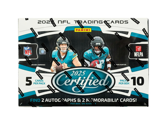 2025 Panini Certified Football Hobby Box | Columbia Sports Cards - Columbia Hobby - Sports Card Boxes - Toploaders - Card Savers