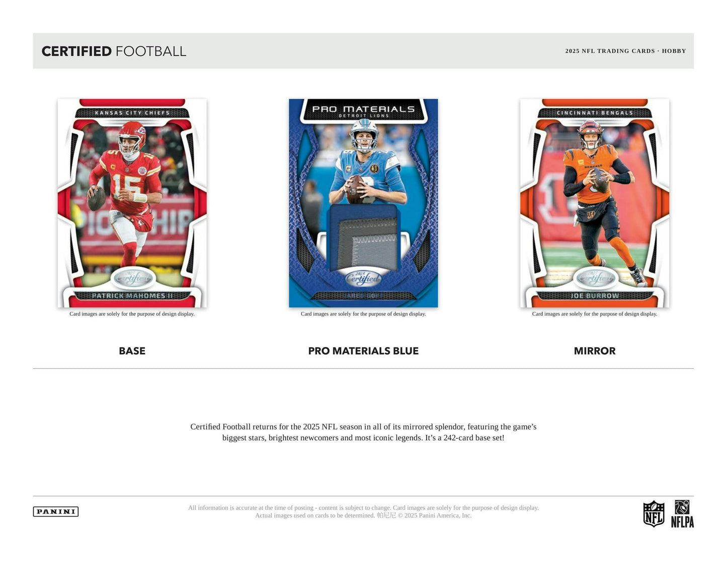 2025 Panini Certified Football Hobby Box | Columbia Sports Cards - Columbia Hobby - Sports Card Boxes - Toploaders - Card Savers