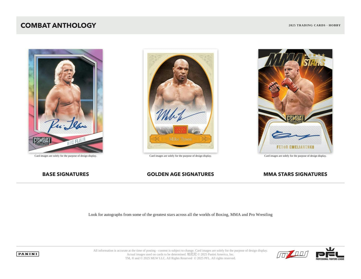 2025 Panini Combat Anthology Hobby Box | Columbia Sports Cards - Columbia Hobby - Sports Card Boxes - Toploaders - Card Savers