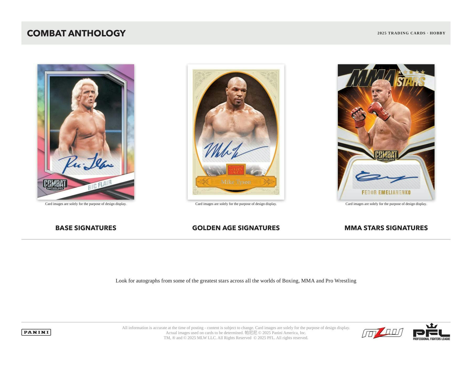 2025 Panini Combat Anthology Hobby Box | Columbia Sports Cards - Columbia Hobby - Sports Card Boxes - Toploaders - Card Savers