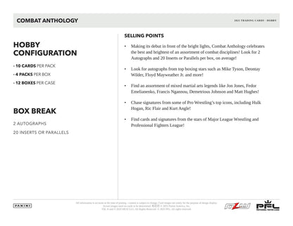 2025 Panini Combat Anthology Hobby Box | Columbia Sports Cards - Columbia Hobby - Sports Card Boxes - Toploaders - Card Savers