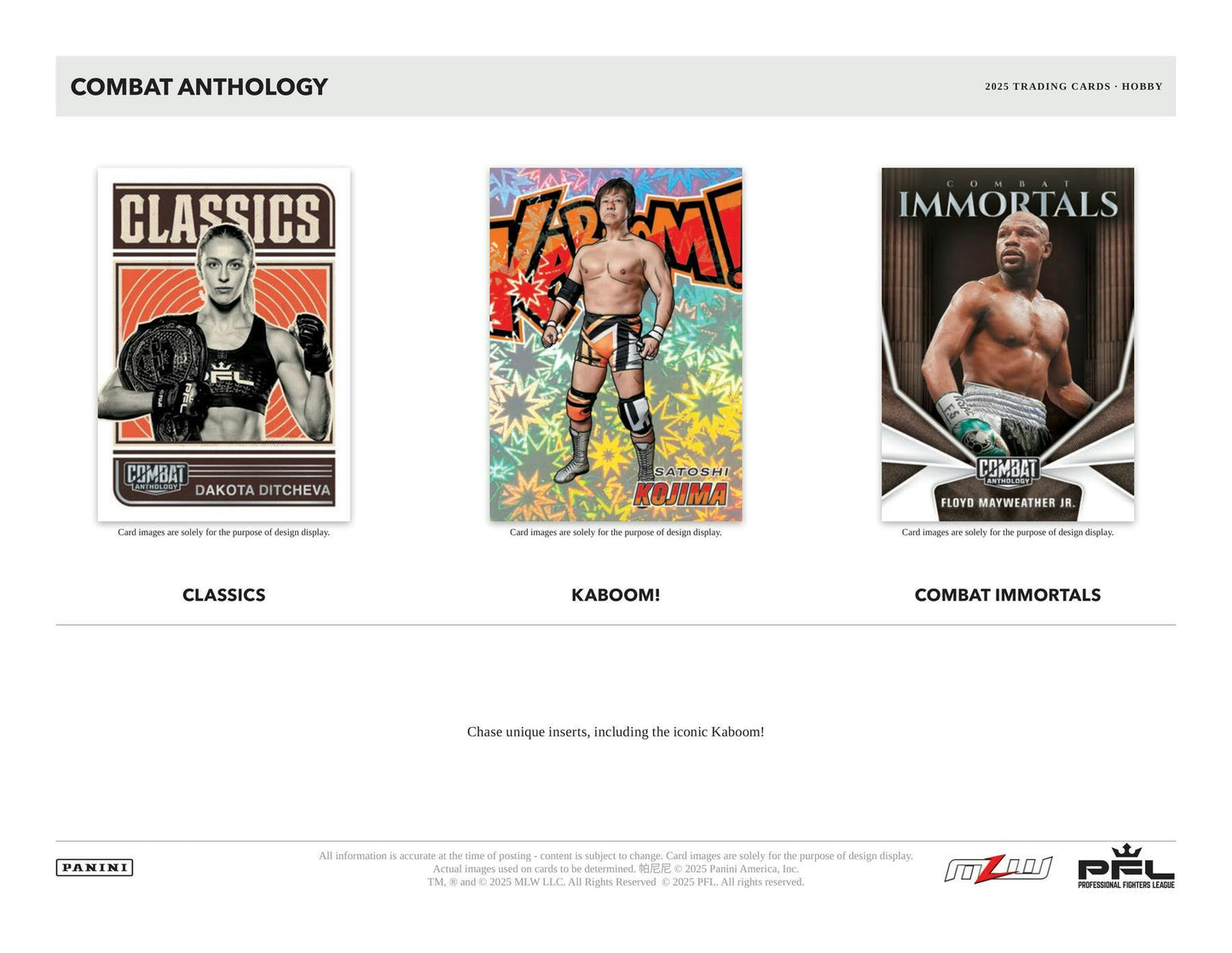 2025 Panini Combat Anthology Hobby Box | Columbia Sports Cards - Columbia Hobby - Sports Card Boxes - Toploaders - Card Savers