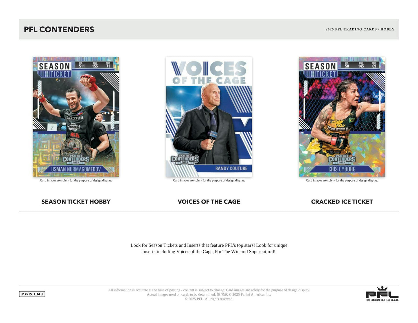 2025 Panini Contenders Professional Fighters League PFL Hobby Box | Columbia Sports Cards & More - Columbia Hobby - Sports Card Boxes - Toploaders - Card Savers