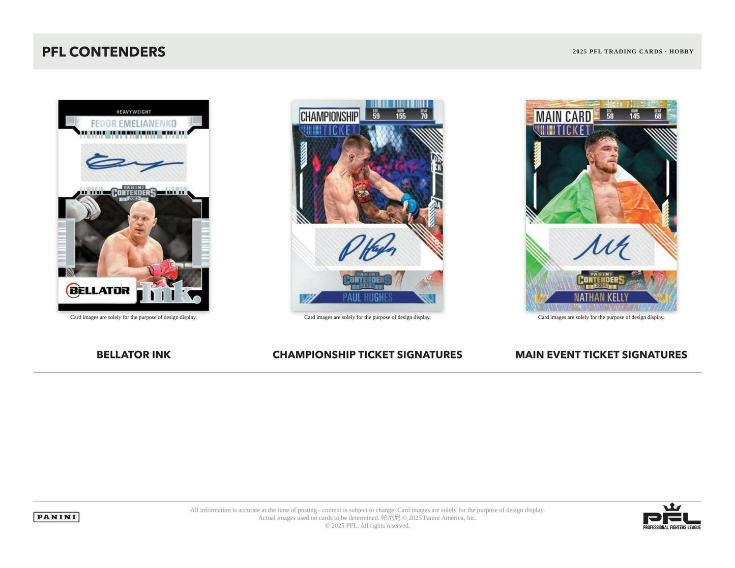 2025 Panini Contenders Professional Fighters League PFL Hobby Box | Columbia Sports Cards & More - Columbia Hobby - Sports Card Boxes - Toploaders - Card Savers