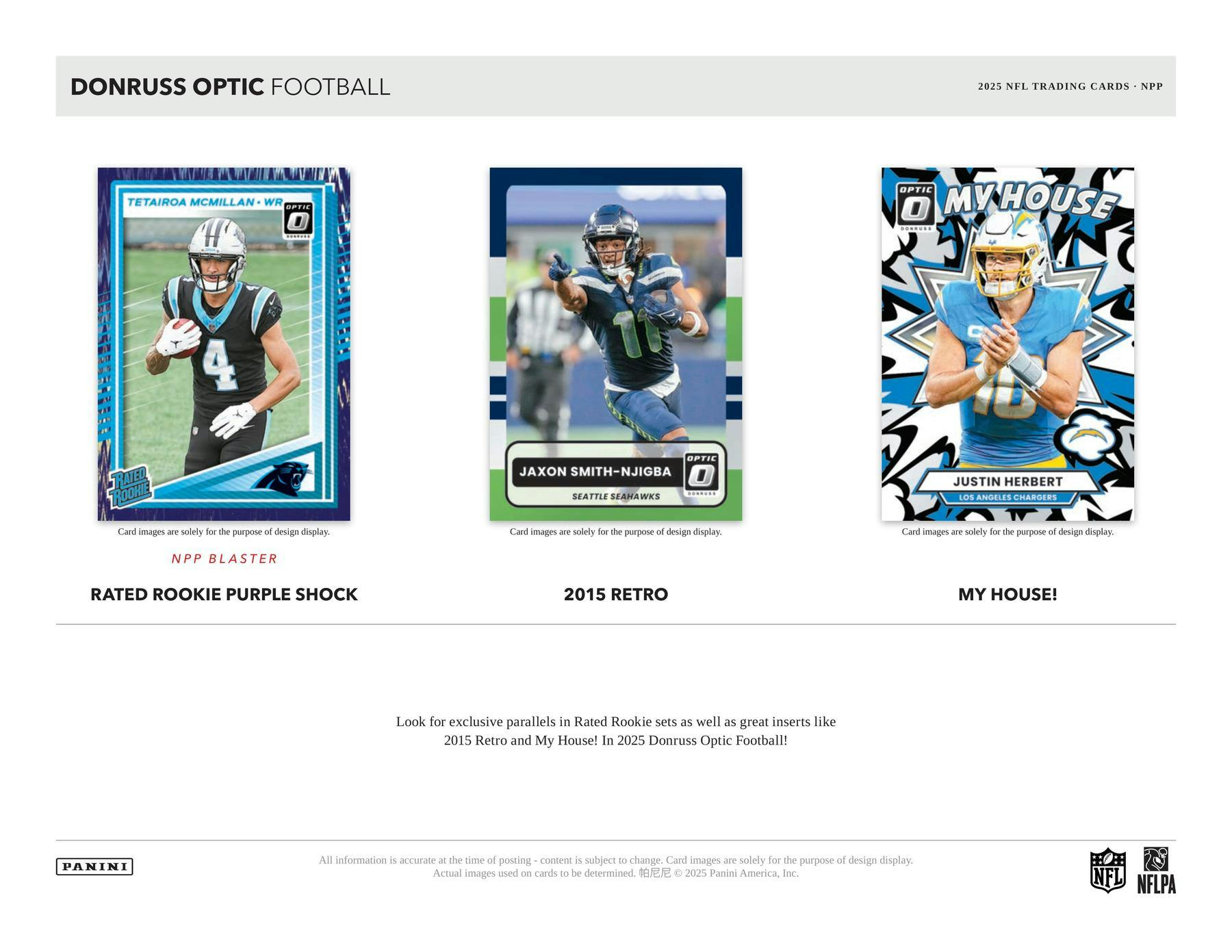 2025 Panini Donruss Optic Football 6 - Pack Blaster Box (Purple Shock Parallels!) | Columbia Sports Cards - Columbia Hobby - Sports Card Boxes - Toploaders - Card Savers