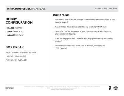 2025 Panini Donruss WNBA Basketball Hobby Box - Columbia Hobby - Sports Card Boxes - Toploaders - Card Savers