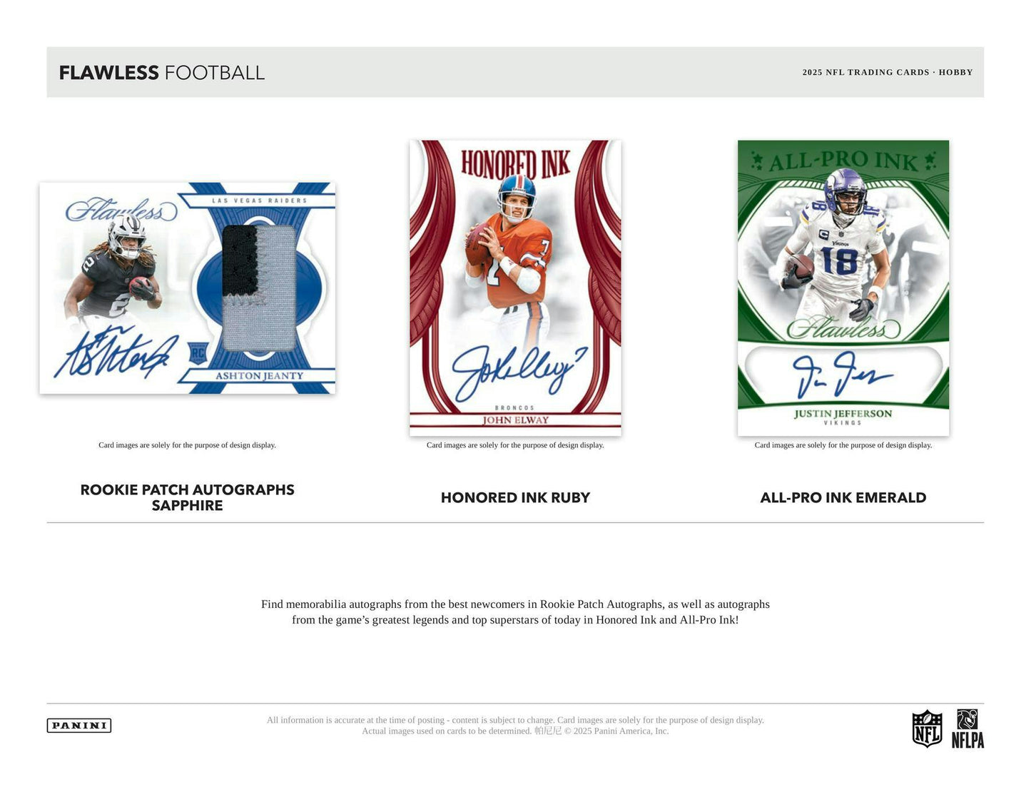 2025 Panini Flawless Football Hobby Box - Columbia Hobby - Sports Card Boxes - Toploaders - Card Savers