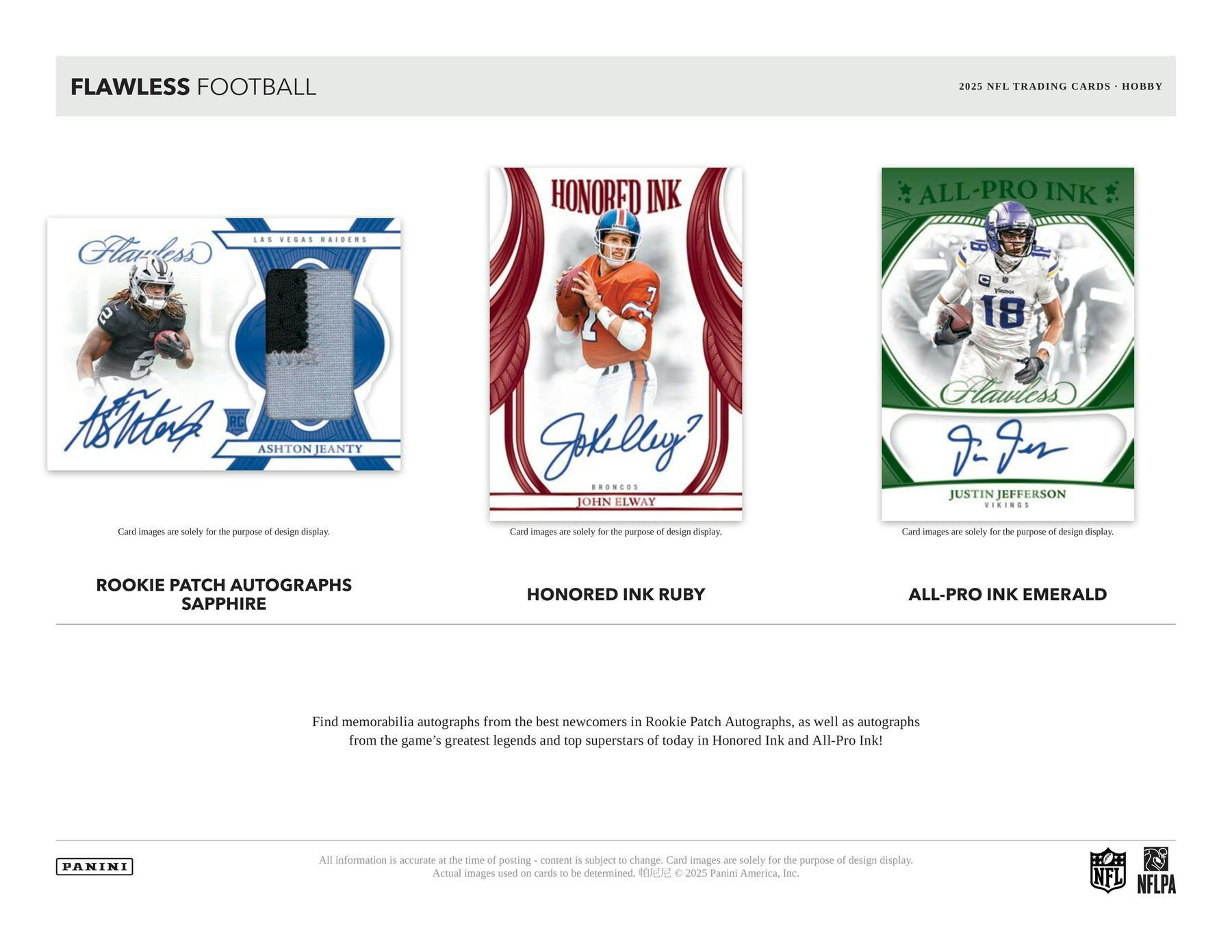 2025 Panini Flawless Football Hobby Box - Columbia Hobby - Sports Card Boxes - Toploaders - Card Savers