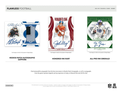 2025 Panini Flawless Football Hobby Box - Columbia Hobby - Sports Card Boxes - Toploaders - Card Savers