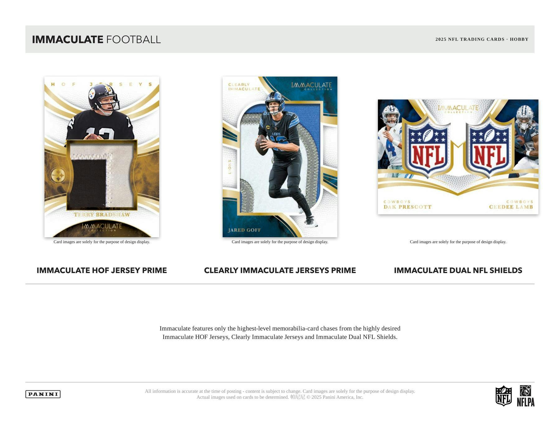 2025 Panini Immaculate Football Hobby Box | Columbia Sports Cards - Columbia Hobby - Sports Card Boxes - Toploaders - Card Savers