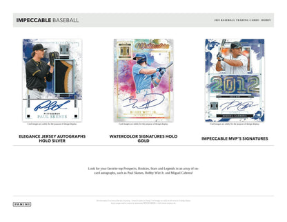 2025 Panini Impeccable Baseball Hobby Box | Columbia Sports Cards - Columbia Hobby - Sports Card Boxes - Toploaders - Card Savers