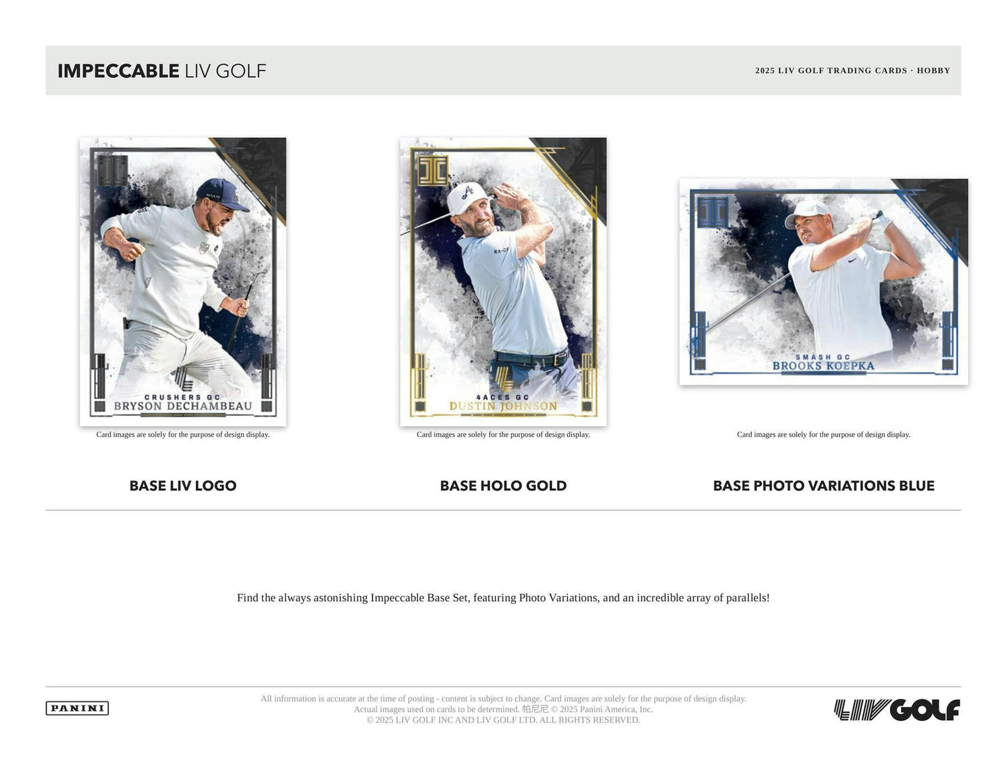 2025 Panini Impeccable LIV Golf Hobby Box | Columbia Sports Cards - Columbia Hobby - Sports Card Boxes - Toploaders - Card Savers