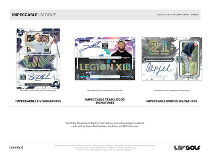 2025 Panini Impeccable LIV Golf Hobby Box | Columbia Sports Cards - Columbia Hobby - Sports Card Boxes - Toploaders - Card Savers