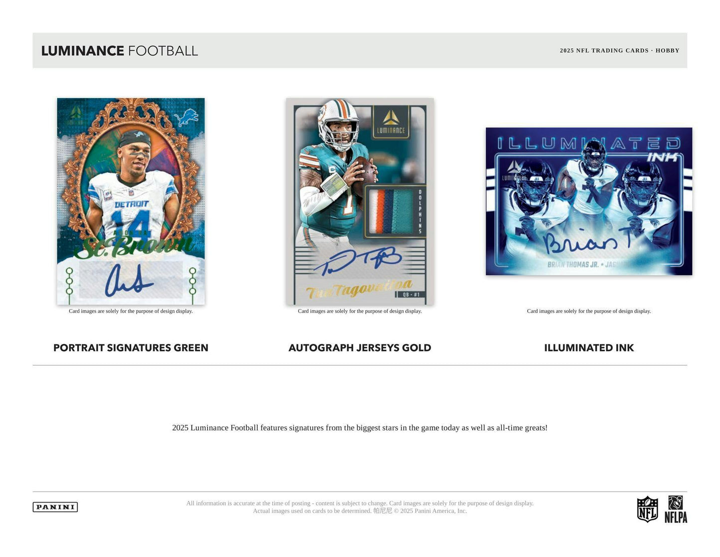 2025 Panini Luminance Football Hobby Box - Columbia Hobby - Sports Card Boxes - Toploaders - Card Savers
