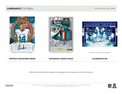 2025 Panini Luminance Football Hobby Box - Columbia Hobby - Sports Card Boxes - Toploaders - Card Savers