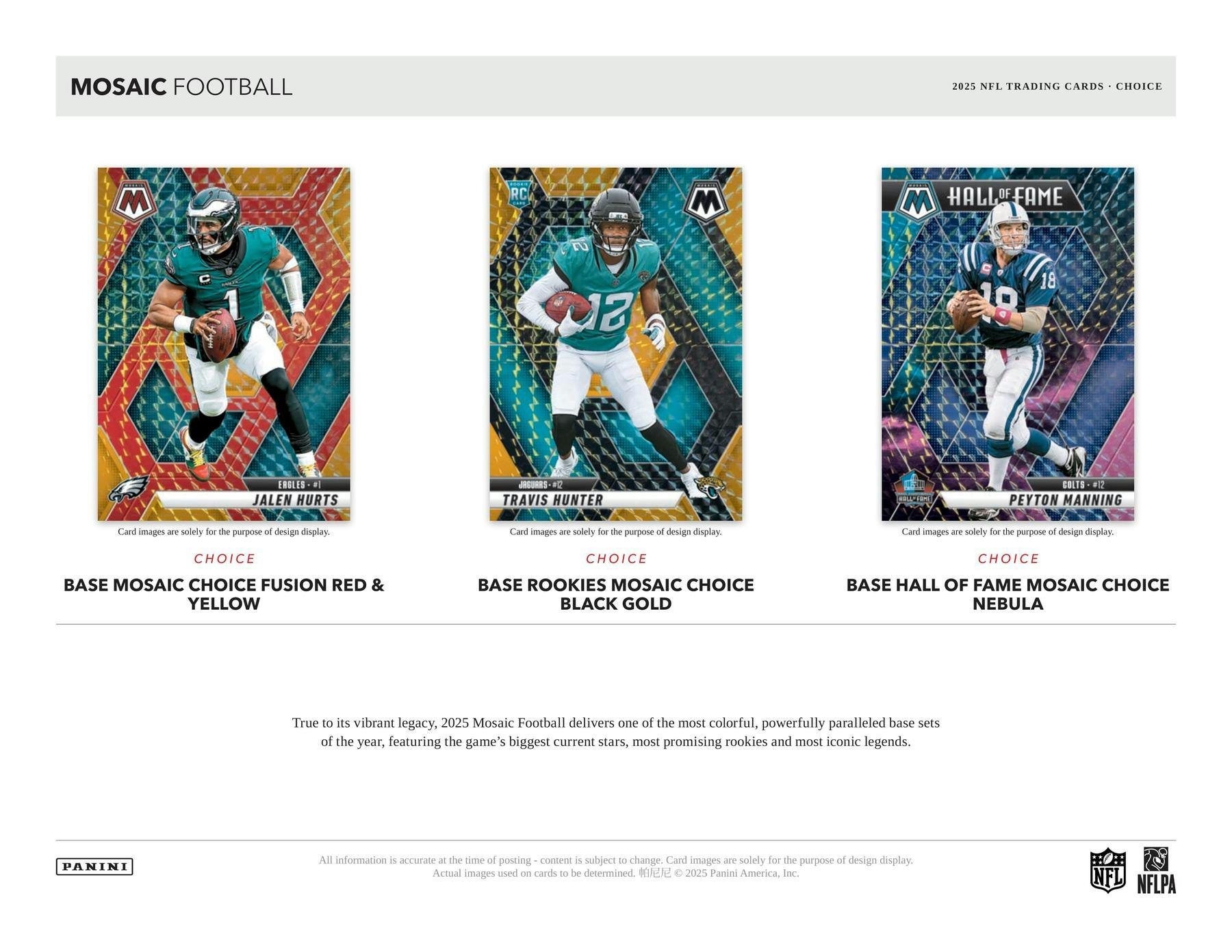 2025 Panini Mosaic Football Choice Box | Columbia Sports Cards - Columbia Hobby - Sports Card Boxes - Toploaders - Card Savers