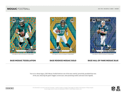 2025 Panini Mosaic Football Hobby Box | Columbia Sports Cards - Columbia Hobby - Sports Card Boxes - Toploaders - Card Savers
