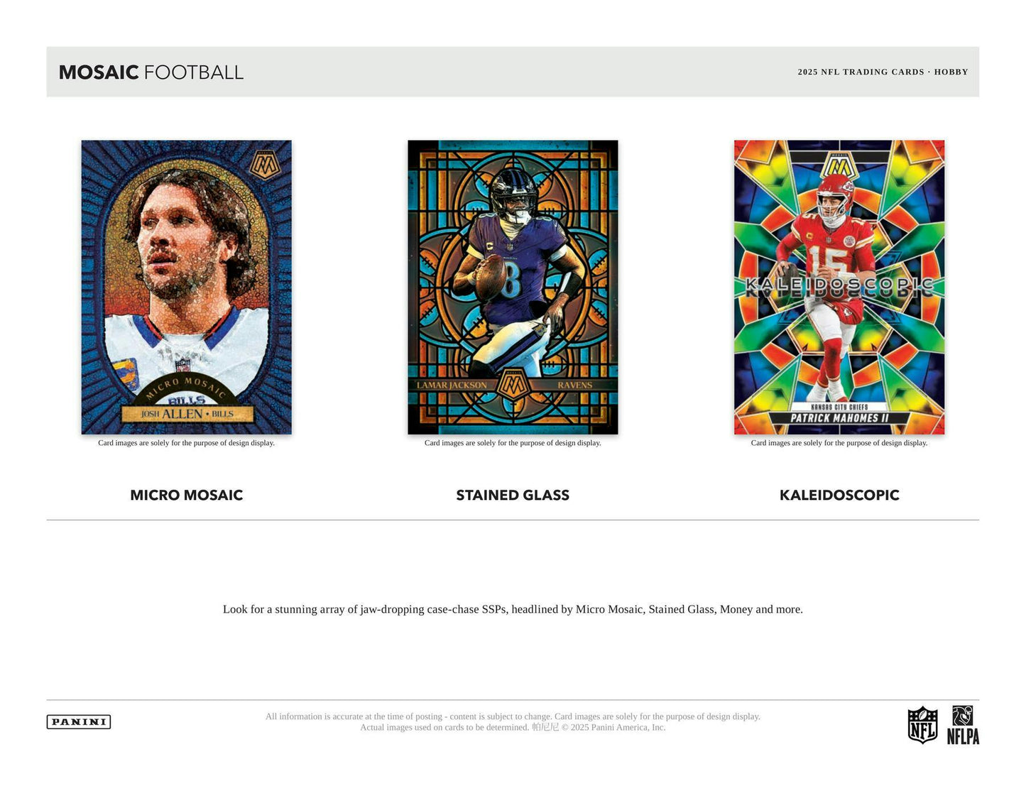 2025 Panini Mosaic Football Hobby Box | Columbia Sports Cards - Columbia Hobby - Sports Card Boxes - Toploaders - Card Savers