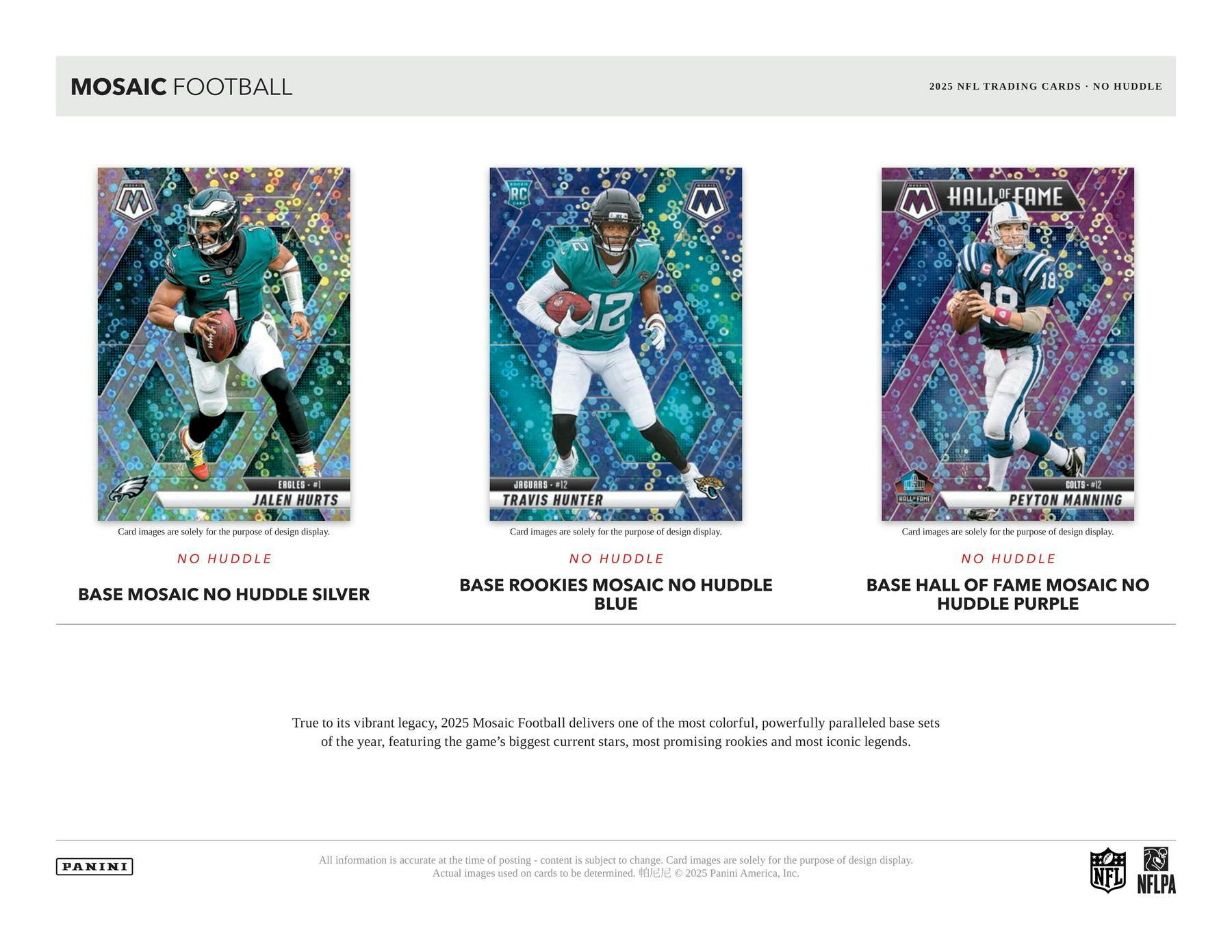 2025 Panini Mosaic Football No Huddle Box | Columbia Sports Cards - Columbia Hobby - Sports Card Boxes - Toploaders - Card Savers