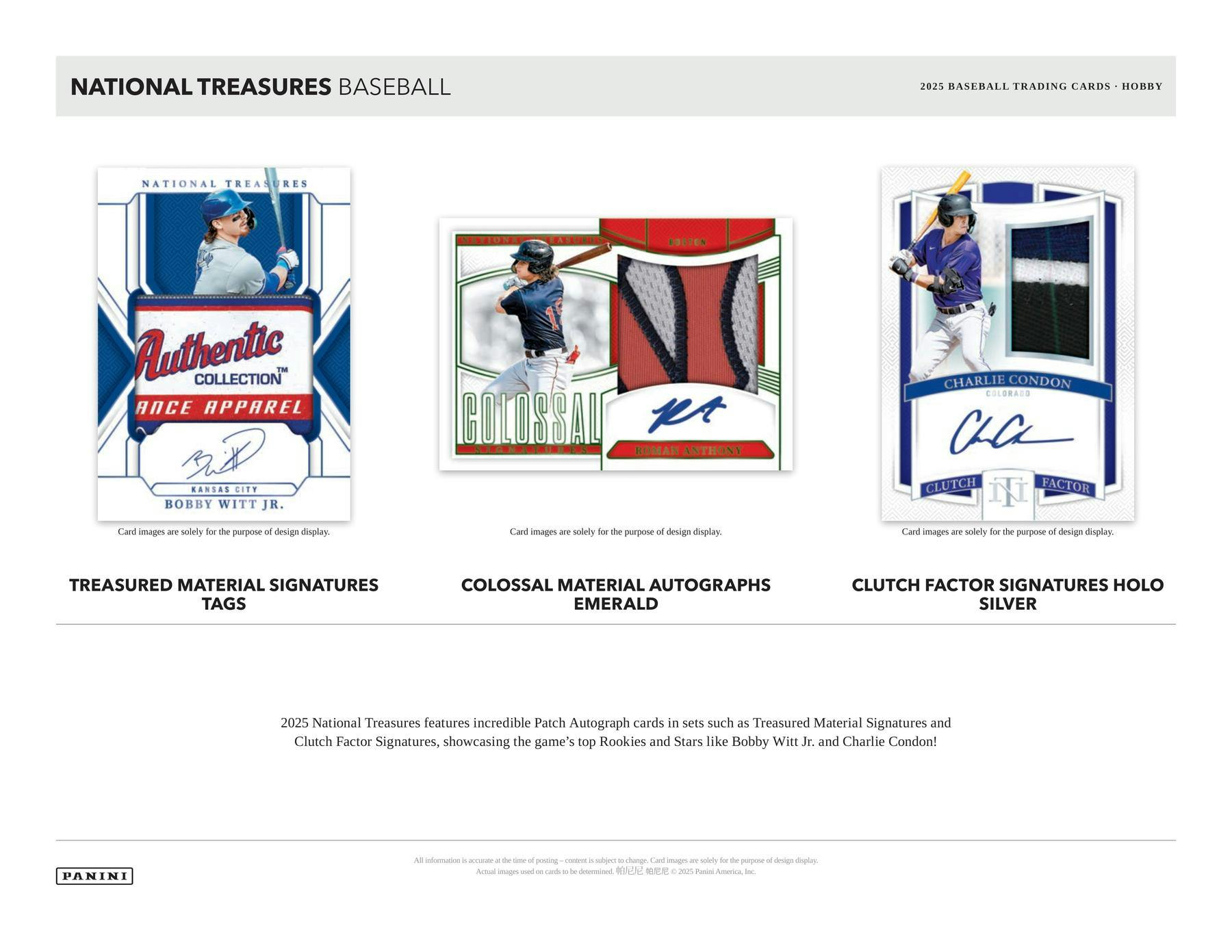 2025 Panini National Treasures Baseball Hobby Box | Columbia Sports Cards - Columbia Hobby - Sports Card Boxes - Toploaders - Card Savers