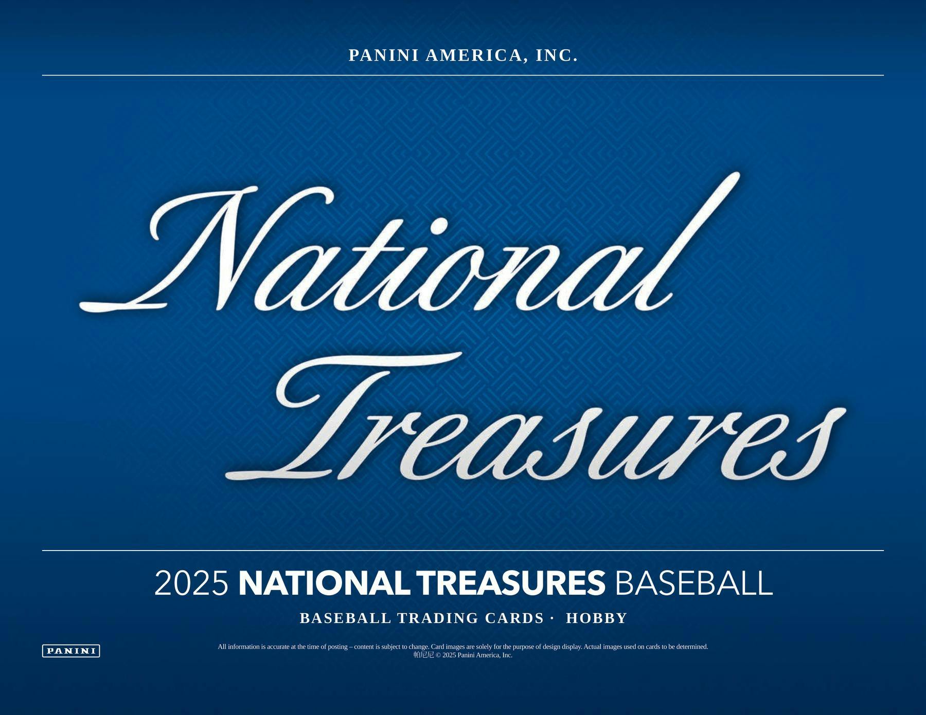 2025 Panini National Treasures Baseball Hobby Box | Columbia Sports Cards - Columbia Hobby - Sports Card Boxes - Toploaders - Card Savers