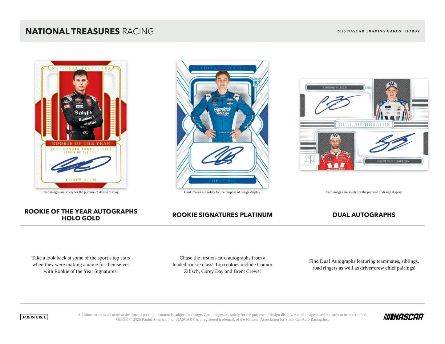 2025 Panini National Treasures Racing Hobby Box | Columbia Sports Cards - Columbia Hobby - Sports Card Boxes - Toploaders - Card Savers