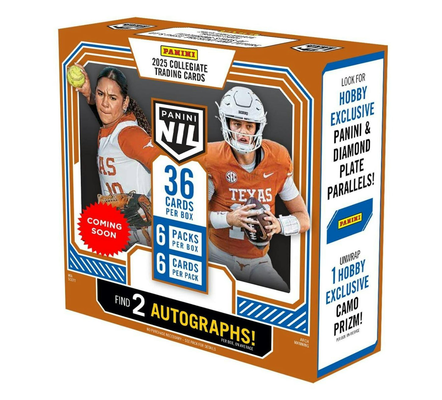 2025 Panini NIL Texas Longhorns Hobby Box | Columbia Sports Cards - Columbia Hobby - Sports Card Boxes - Toploaders - Card Savers