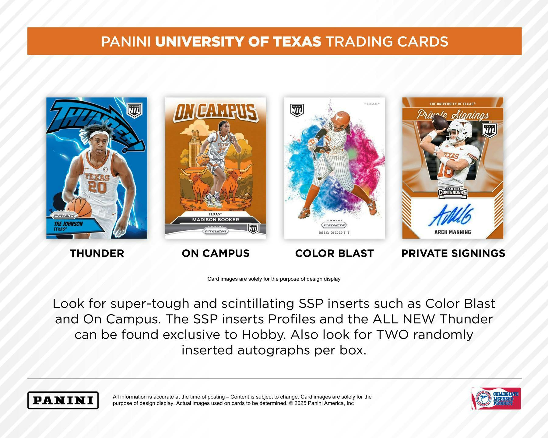 2025 Panini NIL Texas Longhorns Hobby Box | Columbia Sports Cards - Columbia Hobby - Sports Card Boxes - Toploaders - Card Savers