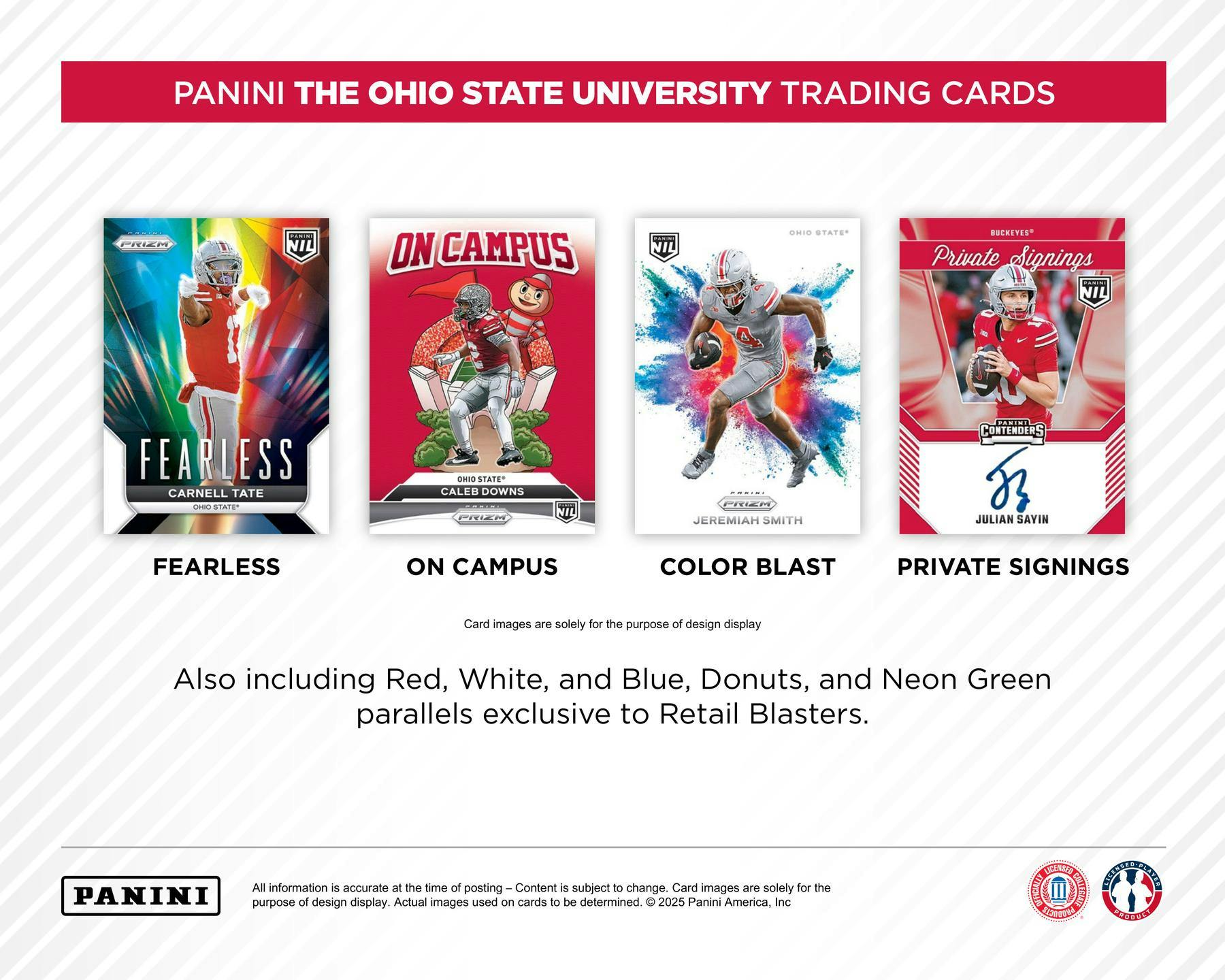 2025 Panini NIL The Ohio State University 6 - Pack Blaster Box | Columbia Sports Cards - Columbia Hobby - Sports Card Boxes - Toploaders - Card Savers