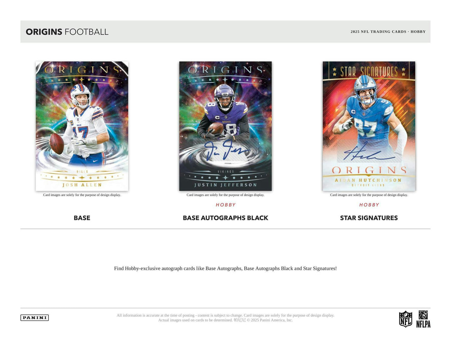 2025 Panini Origins Football Hobby Box | Columbia Sports Cards - Columbia Hobby - Sports Card Boxes - Toploaders - Card Savers