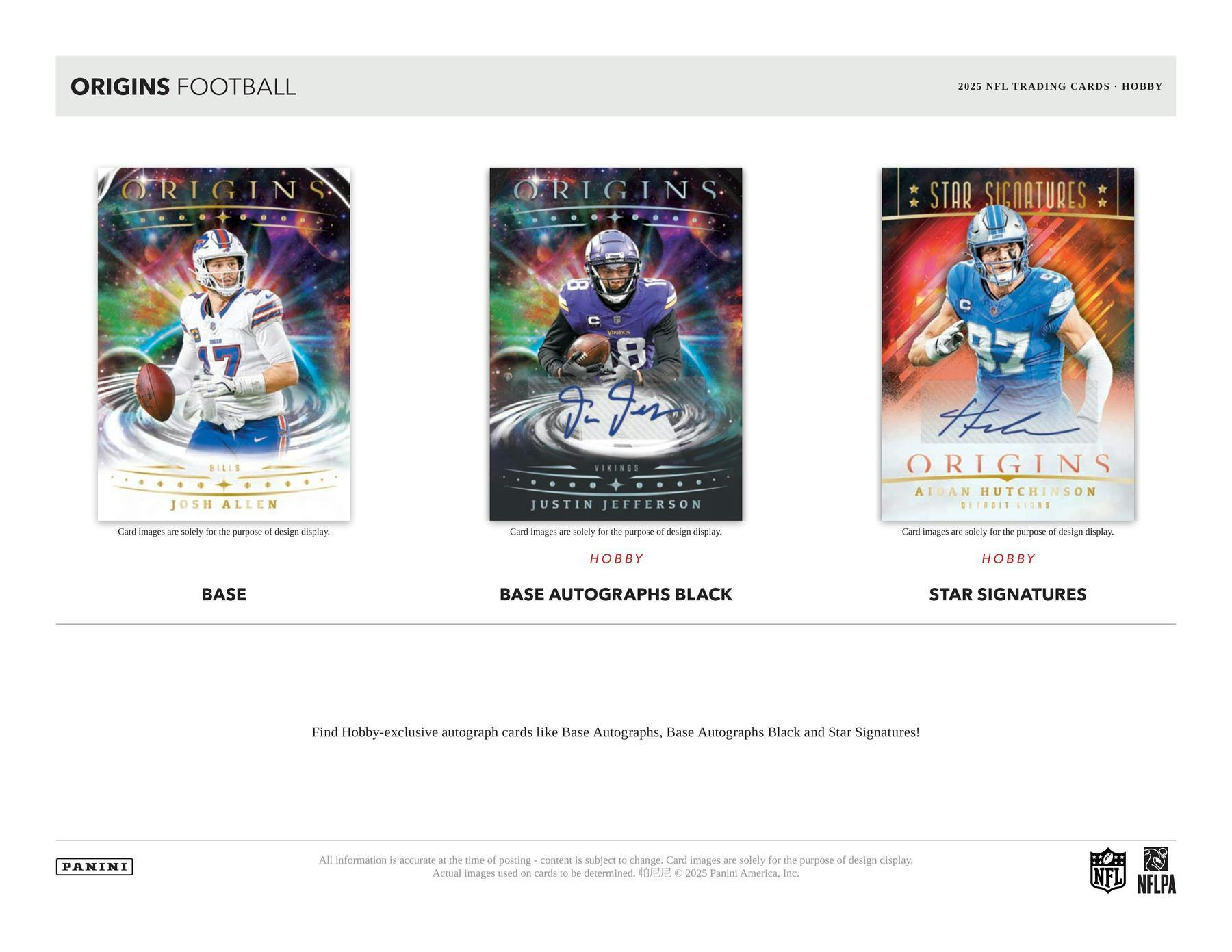 2025 Panini Origins Football Hobby Box | Columbia Sports Cards - Columbia Hobby - Sports Card Boxes - Toploaders - Card Savers