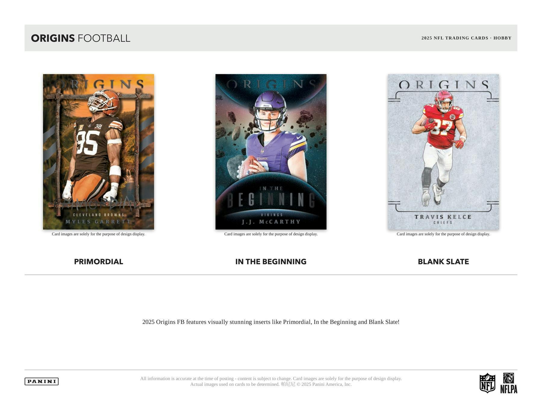 2025 Panini Origins Football Hobby Box | Columbia Sports Cards - Columbia Hobby - Sports Card Boxes - Toploaders - Card Savers