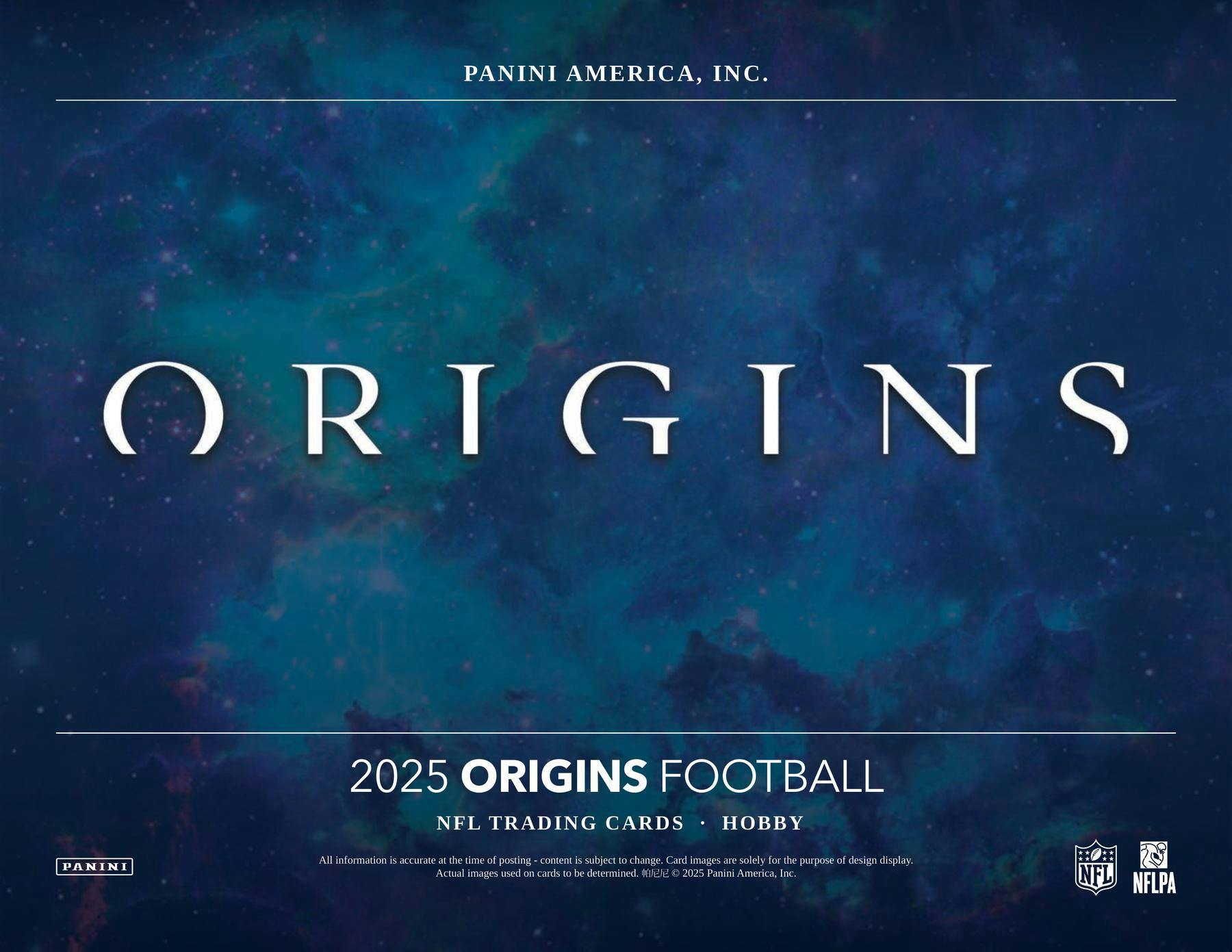 2025 Panini Origins Football Hobby Box | Columbia Sports Cards - Columbia Hobby - Sports Card Boxes - Toploaders - Card Savers