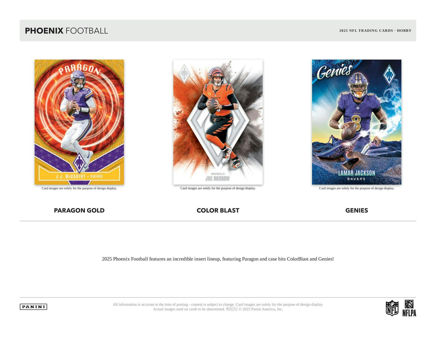 2025 Panini Phoenix Football Hobby Box | Columbia Sports Cards - Columbia Hobby - Sports Card Boxes - Toploaders - Card Savers