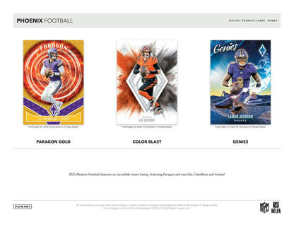 2025 Panini Phoenix Football Hobby Box | Columbia Sports Cards - Columbia Hobby - Sports Card Boxes - Toploaders - Card Savers