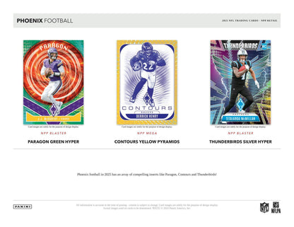 2025 Panini Phoenix Football Mega Box | Columbia Sports Cards - Columbia Hobby - Sports Card Boxes - Toploaders - Card Savers