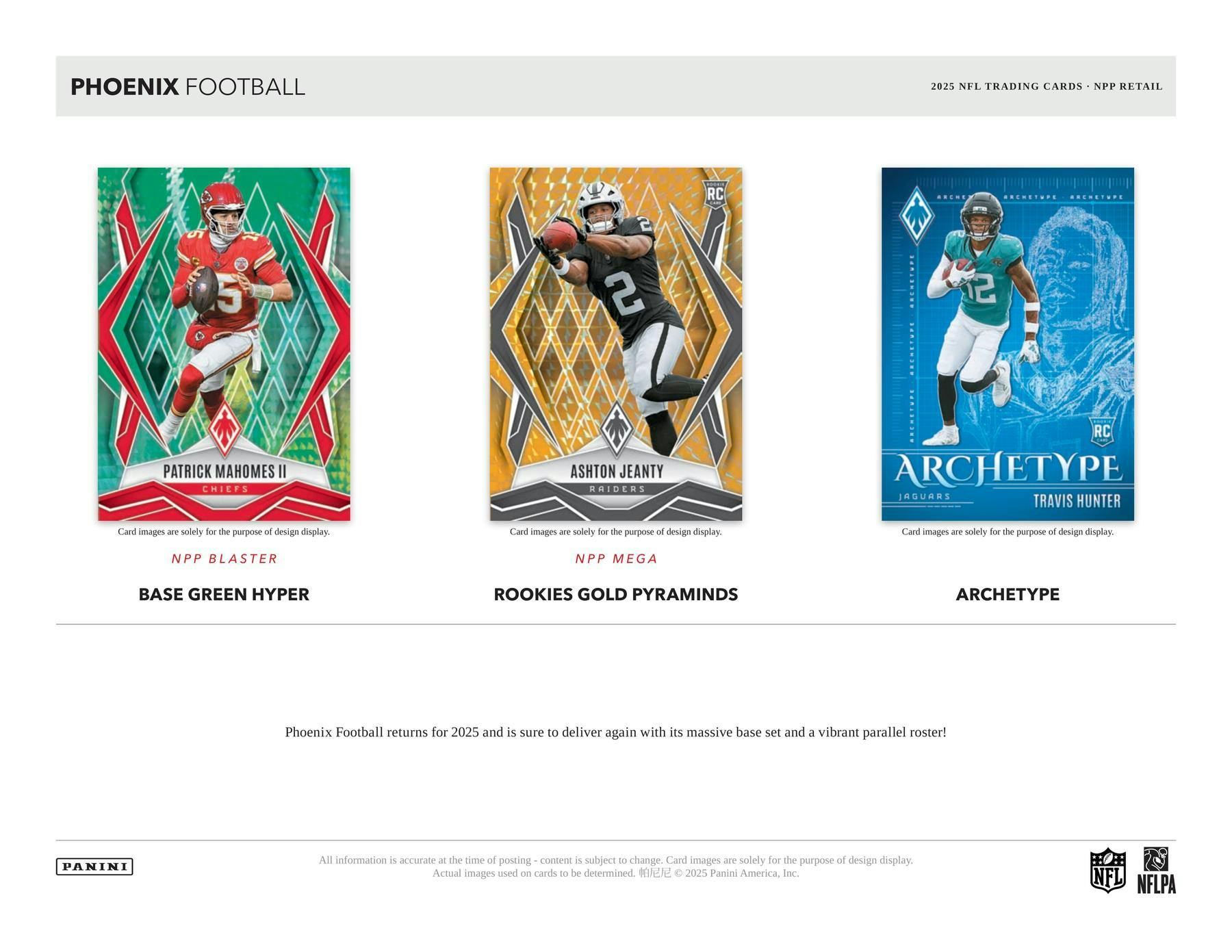 2025 Panini Phoenix Football Mega Box | Columbia Sports Cards - Columbia Hobby - Sports Card Boxes - Toploaders - Card Savers