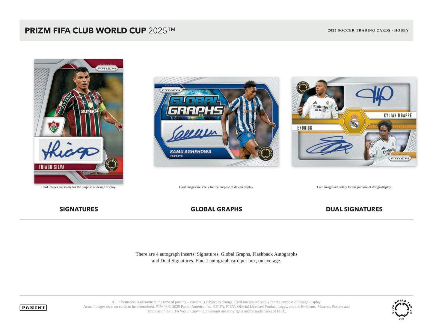 2025 Panini Prizm FIFA Club World Cup Soccer Hobby Box | Columbia Sports Cards - Columbia Hobby - Sports Card Boxes - Toploaders - Card Savers