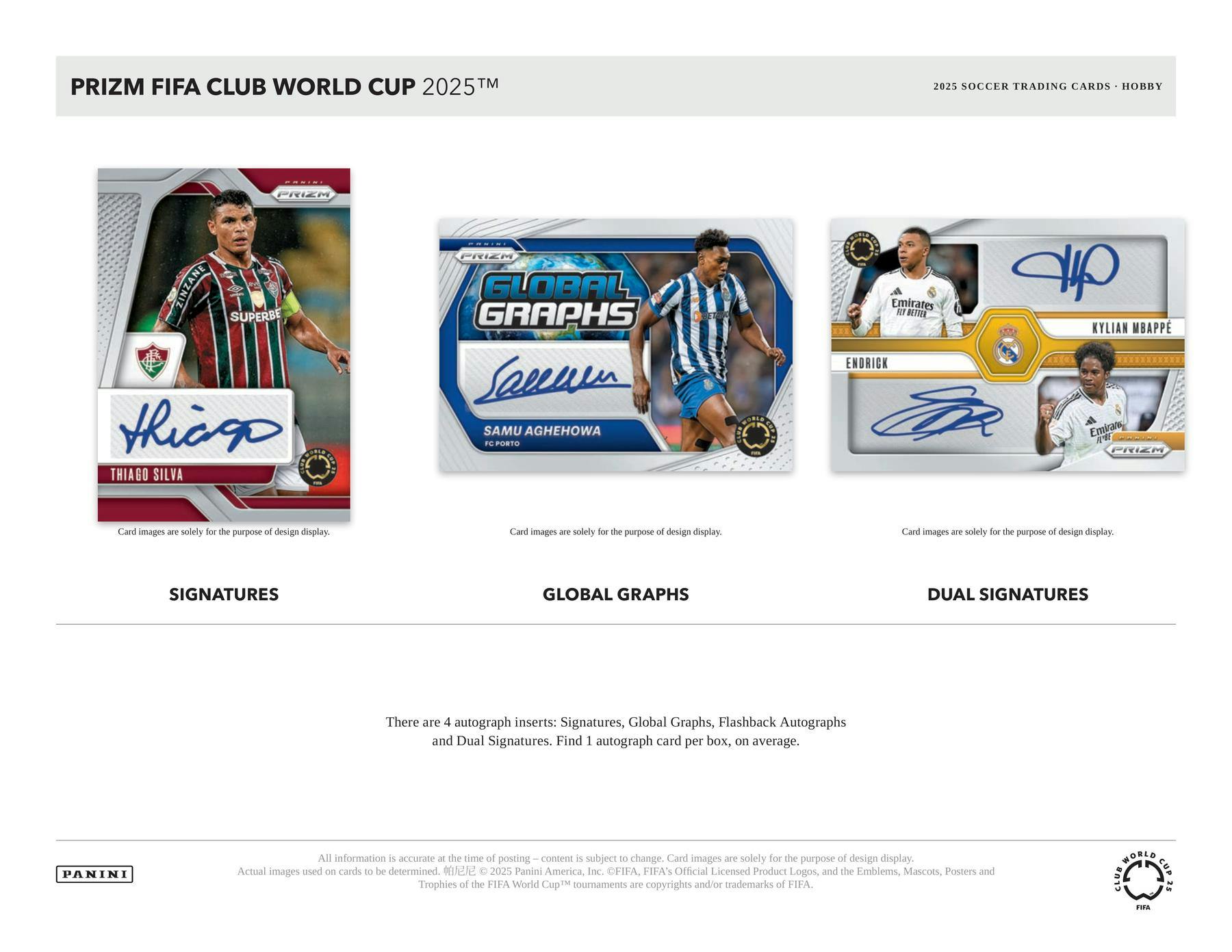 2025 Panini Prizm FIFA Club World Cup Soccer Hobby Box | Columbia Sports Cards - Columbia Hobby - Sports Card Boxes - Toploaders - Card Savers