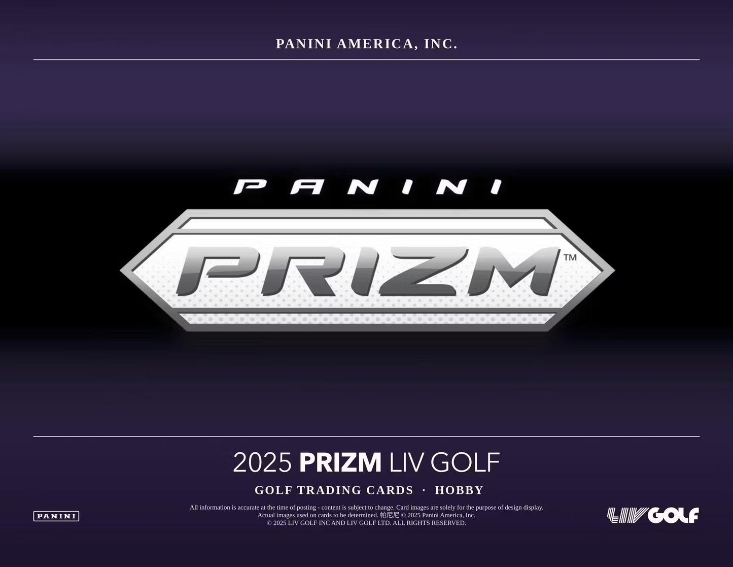2025 Panini Prizm LIV Golf Hobby Box - Columbia Hobby - Sports Card Boxes - Toploaders - Card Savers