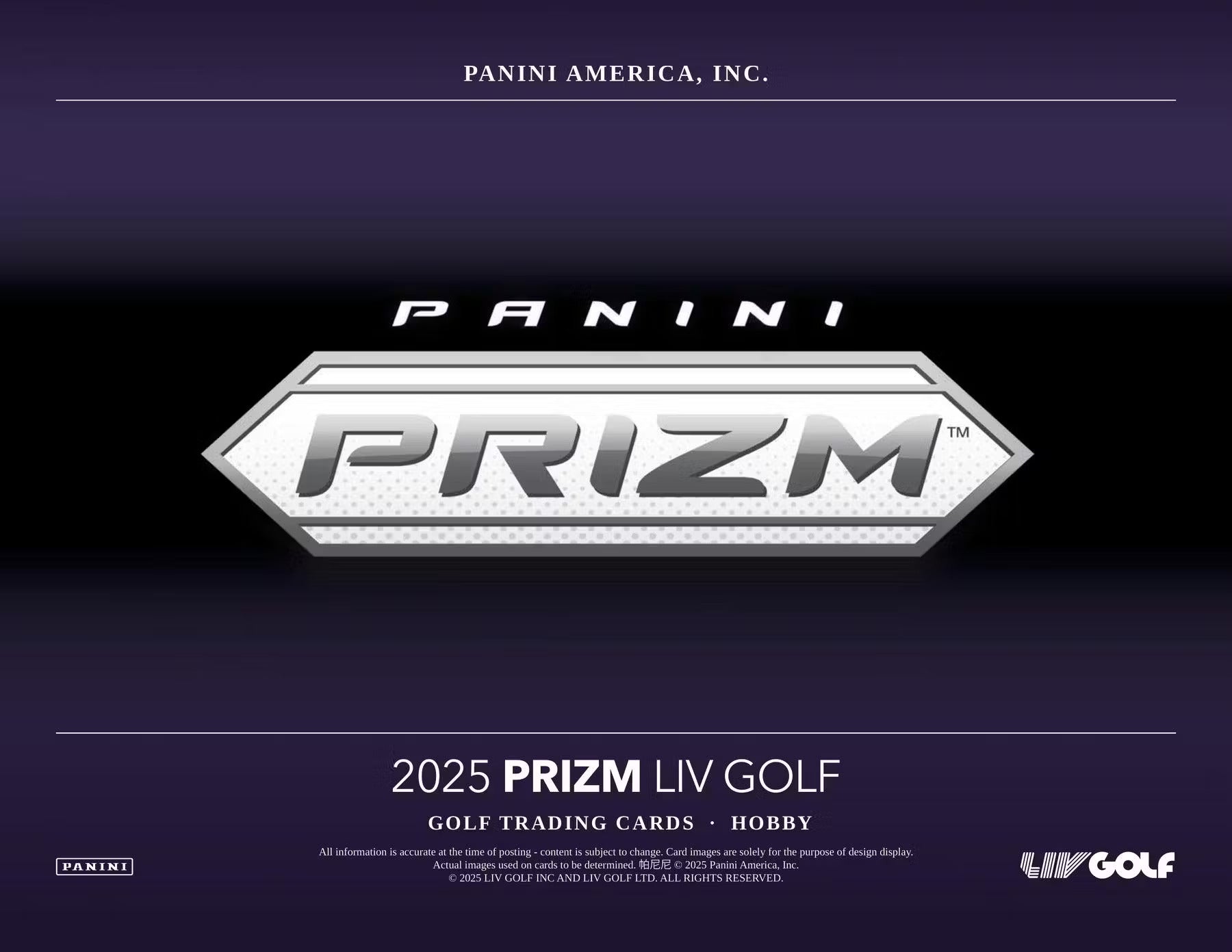 2025 Panini Prizm LIV Golf Hobby Box - Columbia Hobby - Sports Card Boxes - Toploaders - Card Savers