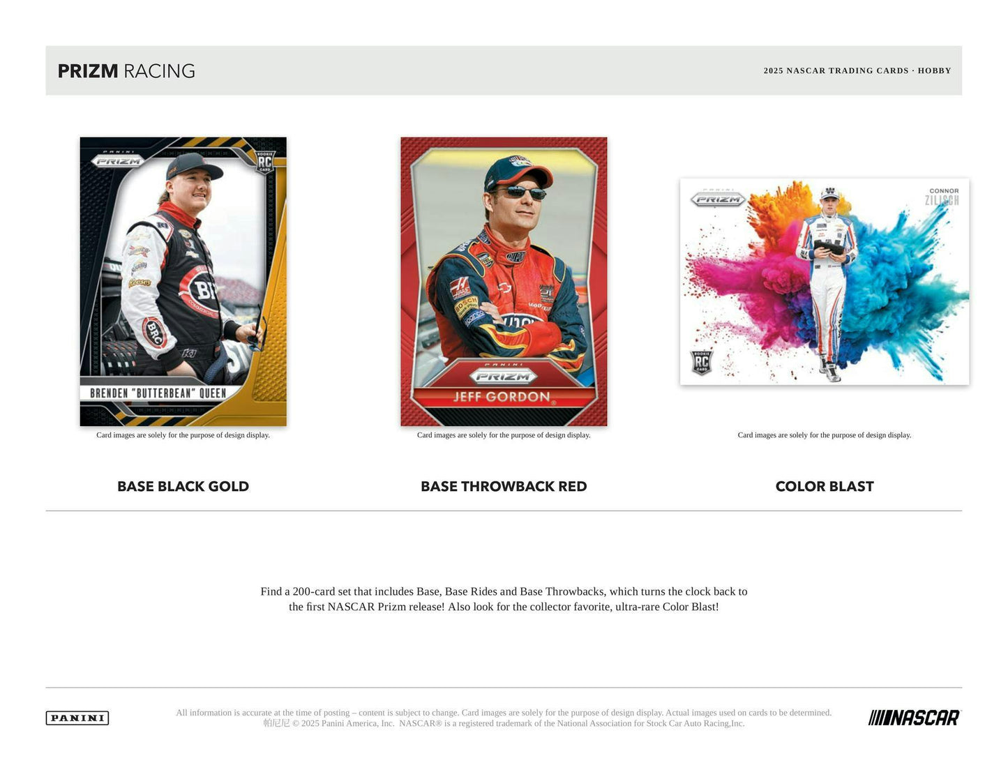 2025 Panini Prizm NASCAR Racing Hobby Box | Columbia Sports Cards - Columbia Hobby - Sports Card Boxes - Toploaders - Card Savers