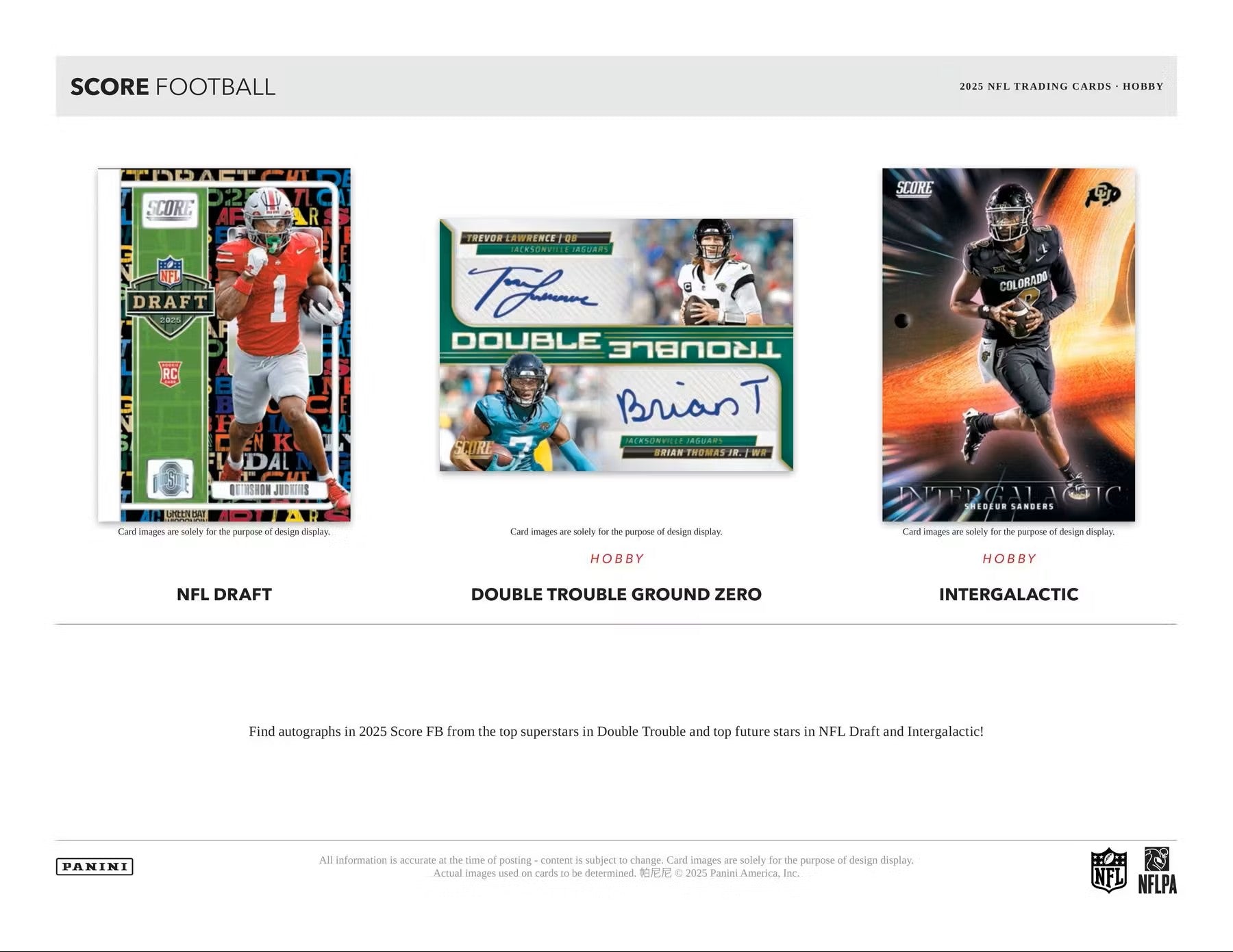 2025 Panini Score Football Hobby Box - Columbia Hobby - Sports Card Boxes - Toploaders - Card Savers