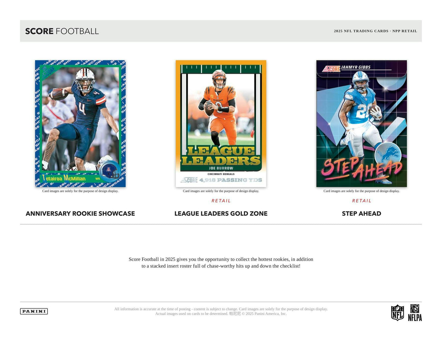 2025 Panini Score Football Mega Box | Columbia Sports Cards - Columbia Hobby - Sports Card Boxes - Toploaders - Card Savers