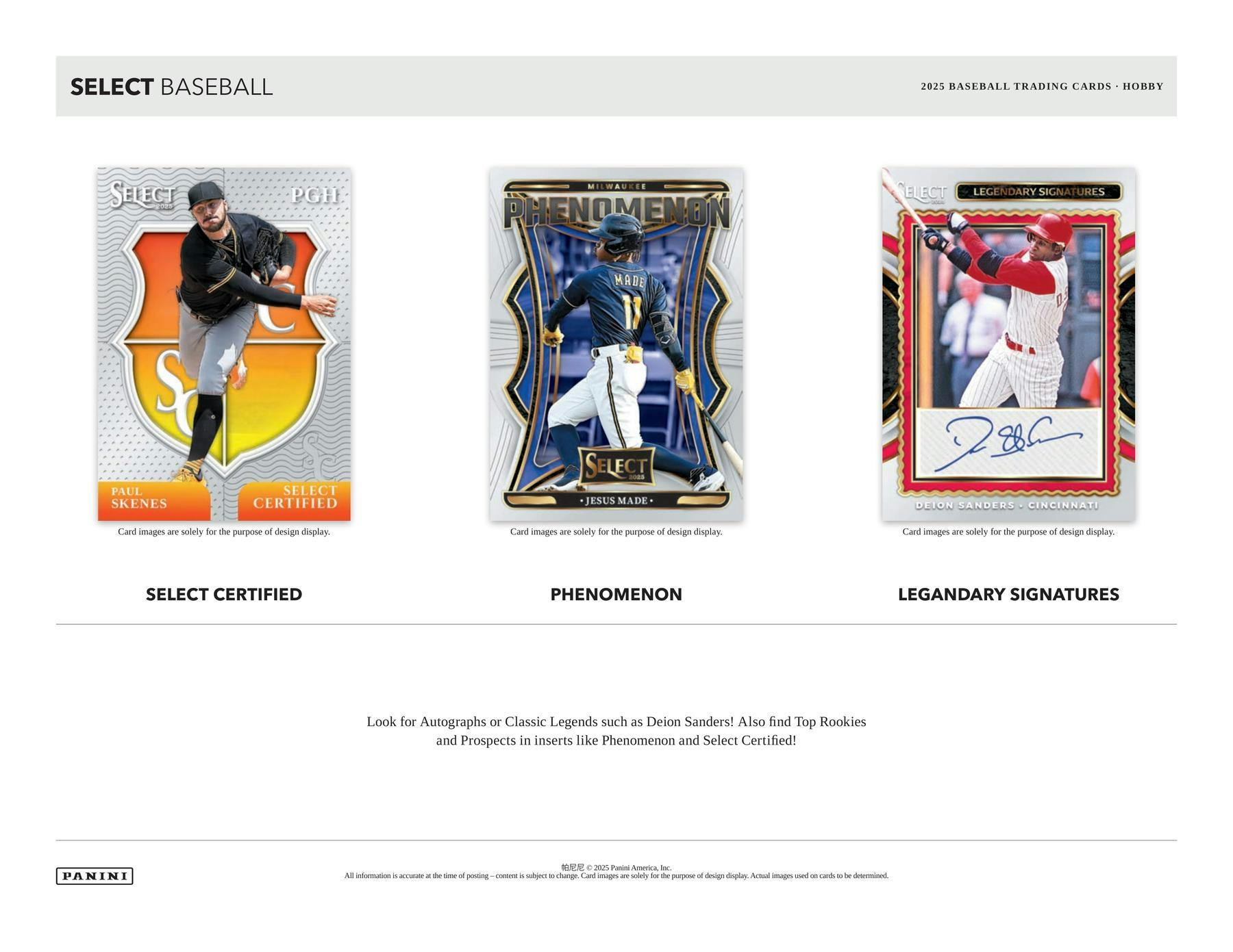 2025 Panini Select Baseball Hobby Box | Columbia Sports Cards