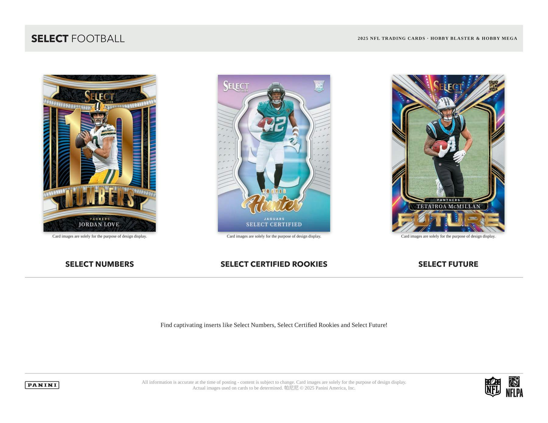 2025 Panini Select Football Mega Hobby Box | Columbia Sports Cards - Columbia Hobby - Sports Card Boxes - Toploaders - Card Savers