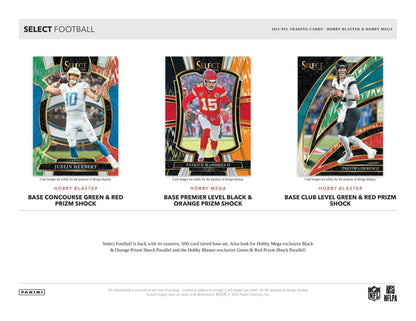 2025 Panini Select Football Mega Hobby Box | Columbia Sports Cards - Columbia Hobby - Sports Card Boxes - Toploaders - Card Savers