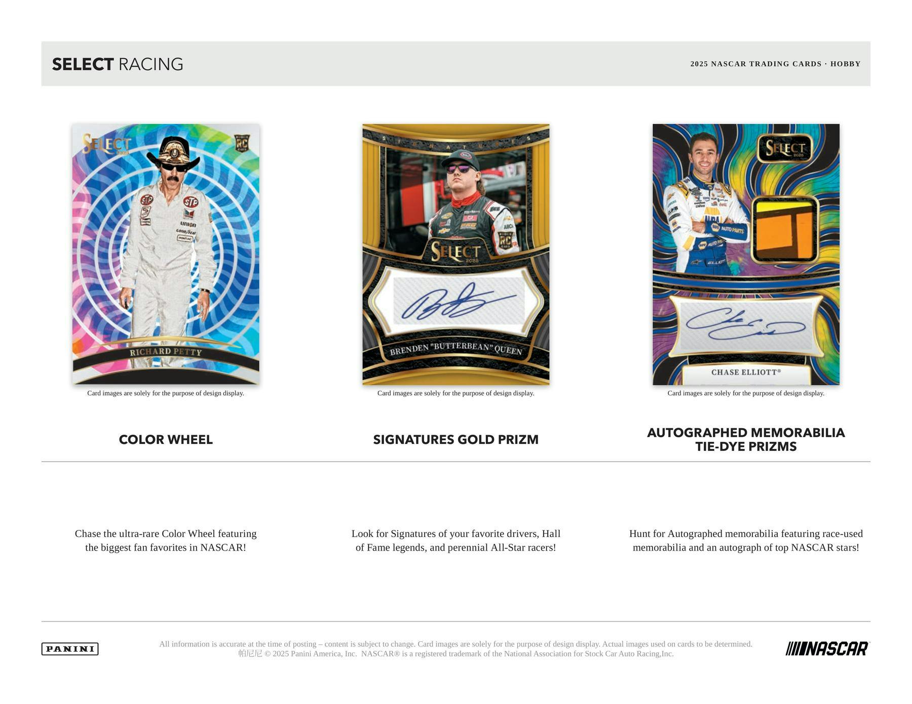 2025 Panini Select NASCAR Racing Hobby Box | Columbia Sports Cards - Columbia Hobby - Sports Card Boxes - Toploaders - Card Savers