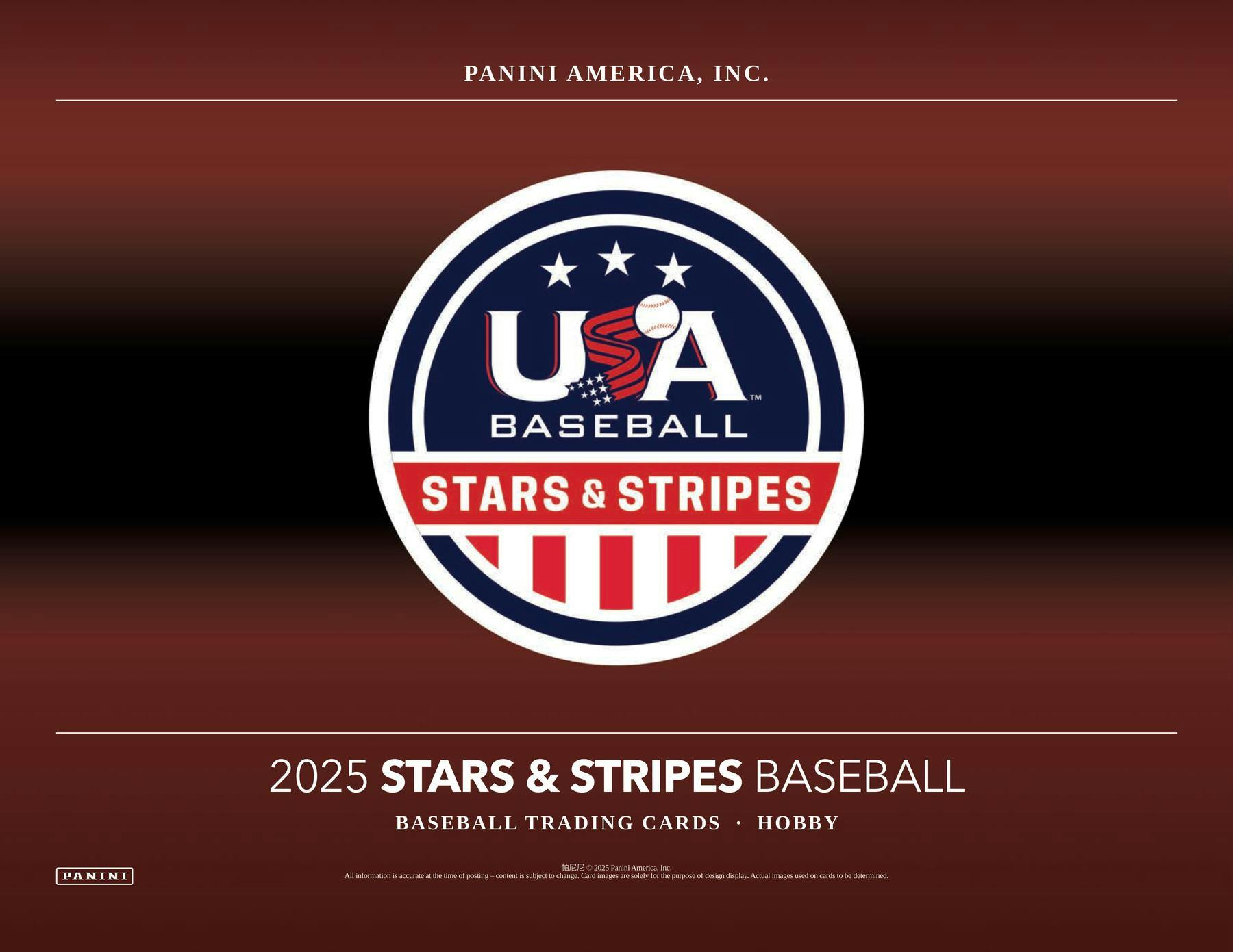 2025 Panini USA Stars & Stripes Baseball Hobby Box - Columbia Hobby - Sports Card Boxes - Toploaders - Card Savers